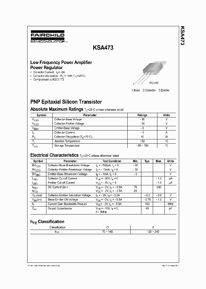 KSA473_1169664.PDF Datasheet