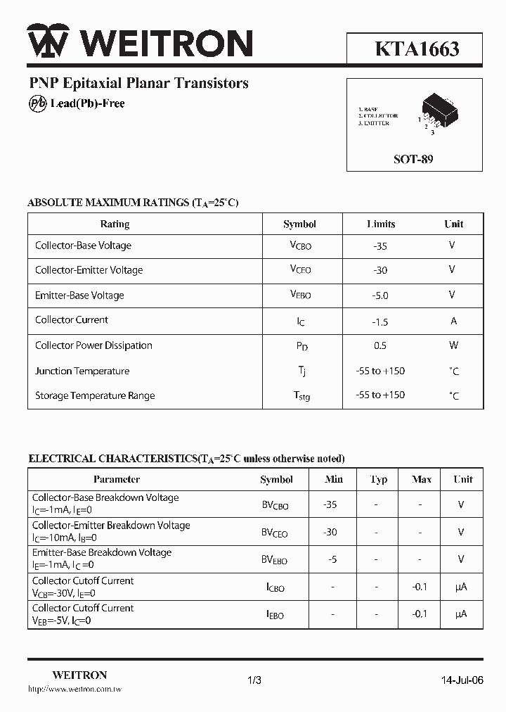 KTA1663_1261597.PDF Datasheet