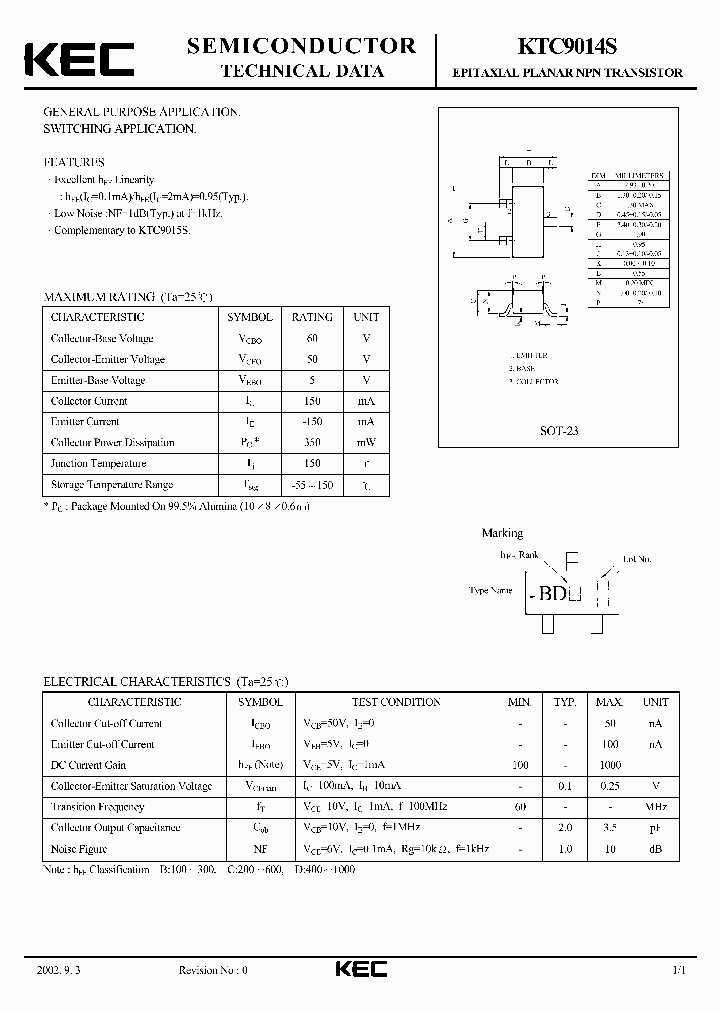 KTC9014S_1124168.PDF Datasheet