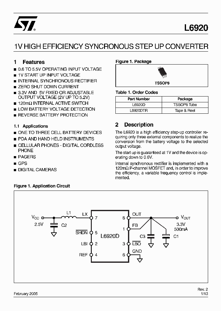 L6920DTR_718314.PDF Datasheet