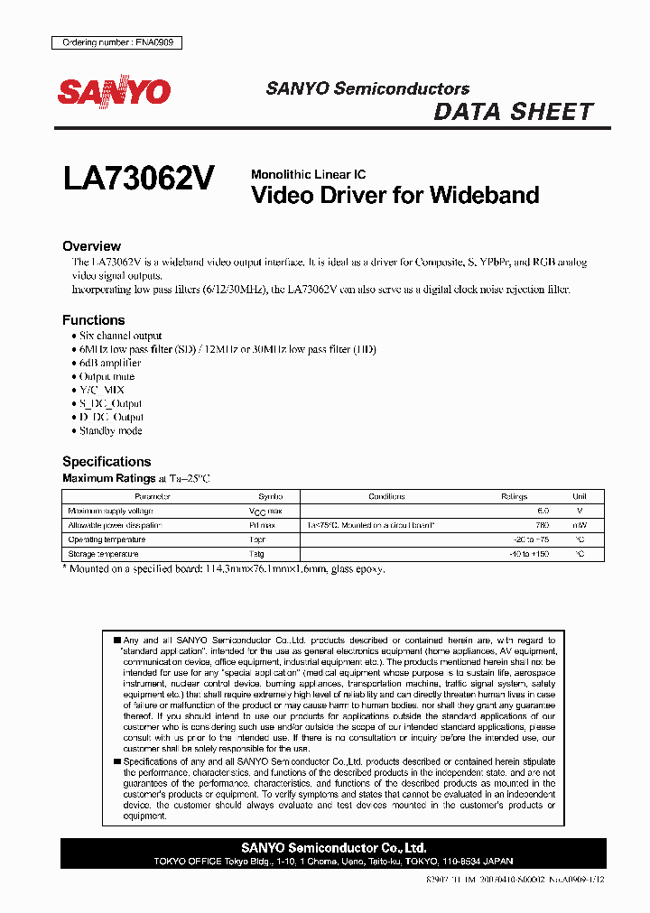 LA73062V_1077907.PDF Datasheet