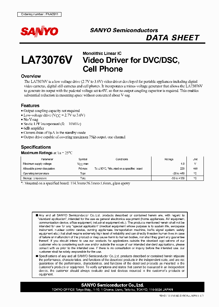 LA73076V_1077910.PDF Datasheet