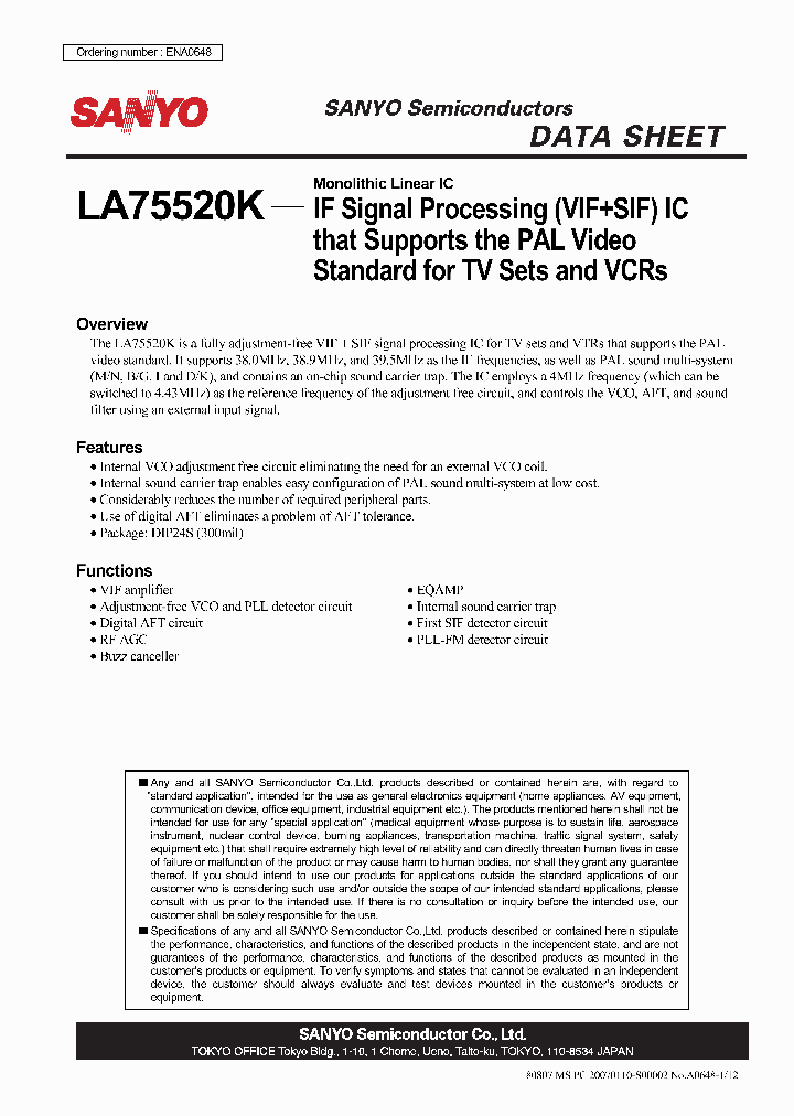 LA75520K_1062741.PDF Datasheet