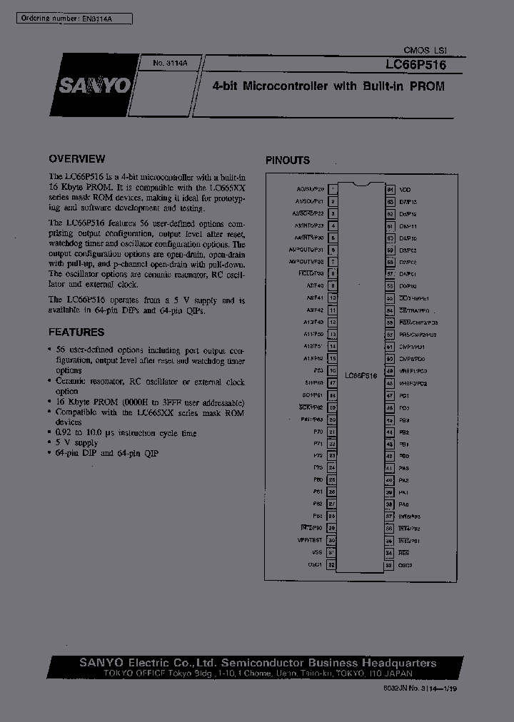 LC66P516_1263599.PDF Datasheet