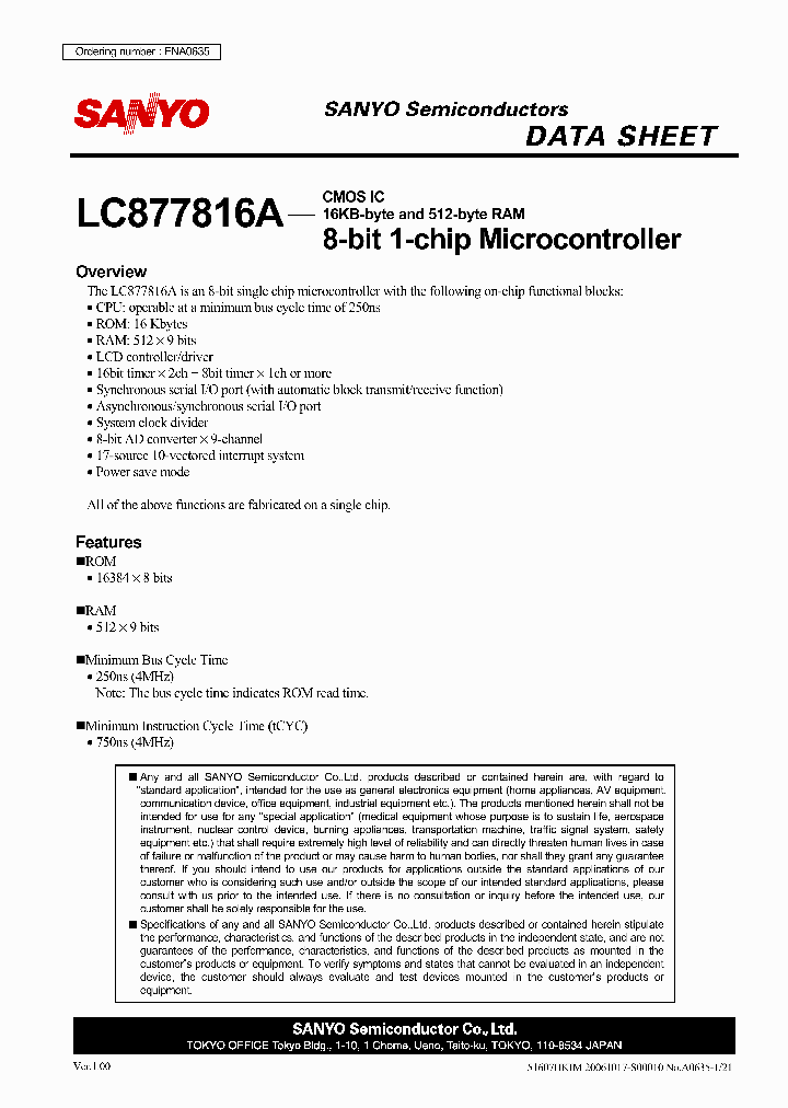 LC877816A_1168777.PDF Datasheet