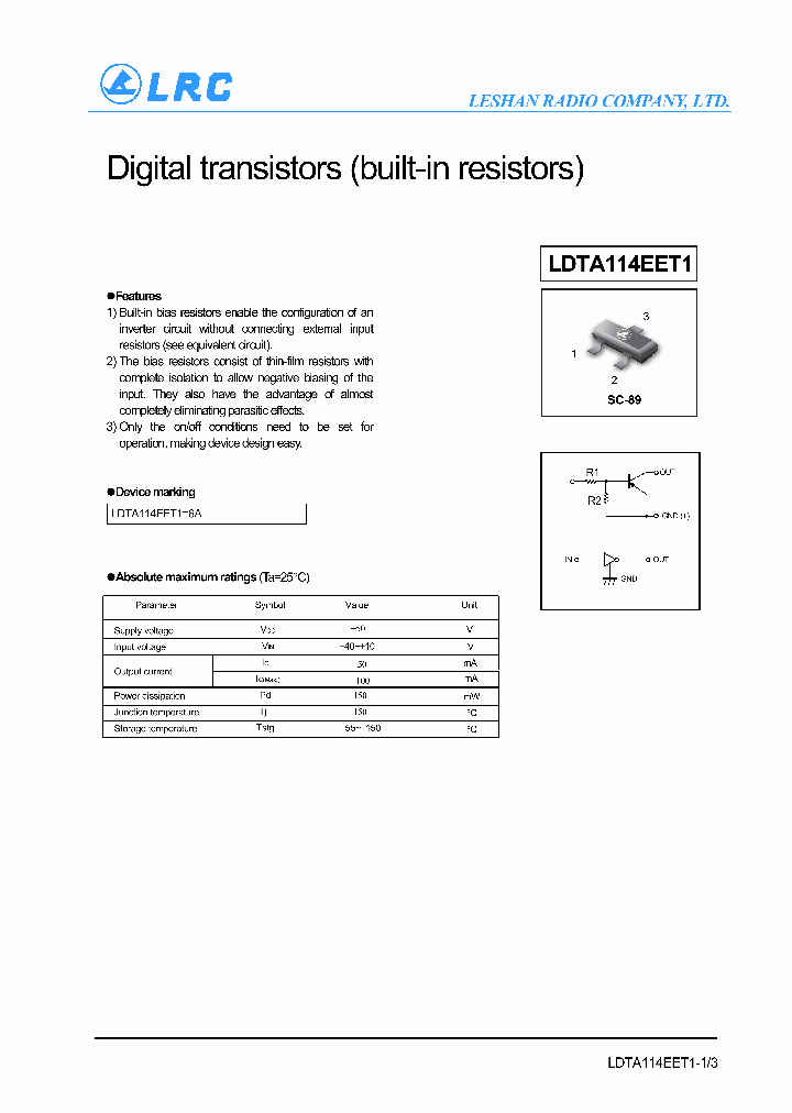 LDTA114EET1_1264251.PDF Datasheet