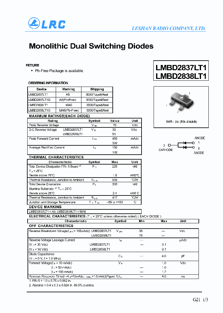 LMBD2838LT1G_1266097.PDF Datasheet