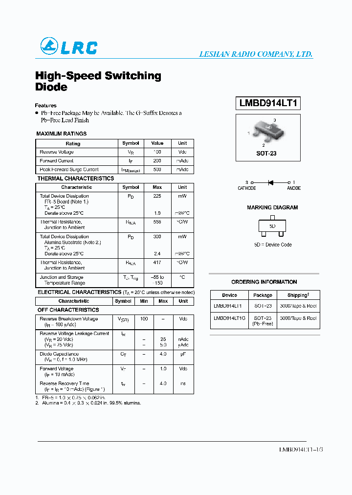 LMBD914LT1G_1266100.PDF Datasheet
