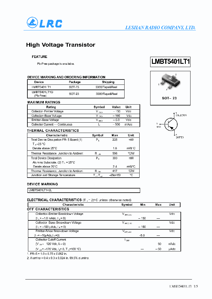 LMBT5401LT1G_1266109.PDF Datasheet