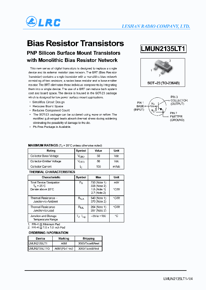 LMUN2135LT1G_1266261.PDF Datasheet