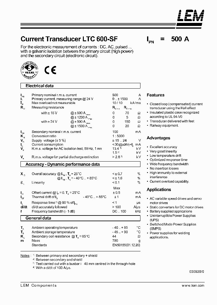 LTC600-SF_1088002.PDF Datasheet