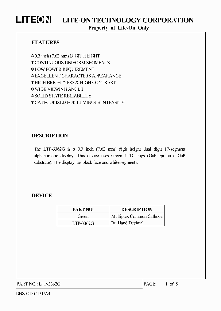 LTP-3362G_1268362.PDF Datasheet