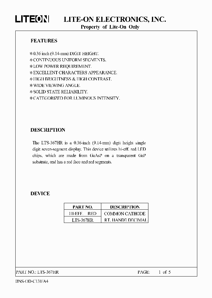 LTS367HR_1268408.PDF Datasheet