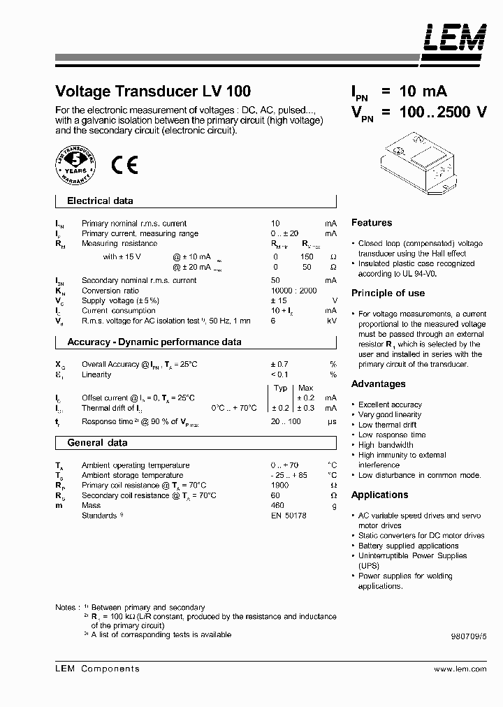 LV100_1268493.PDF Datasheet