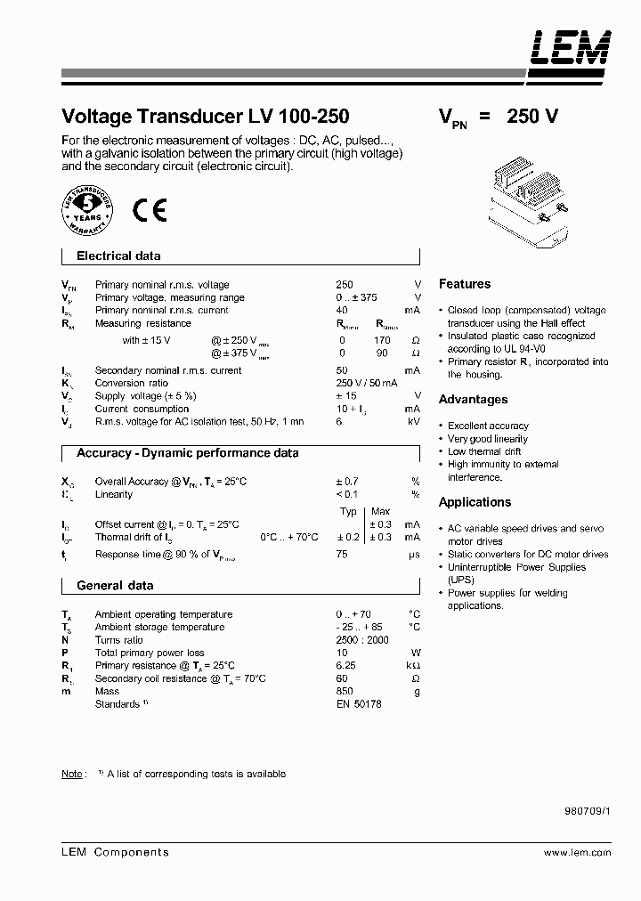 LV100-250_1268510.PDF Datasheet