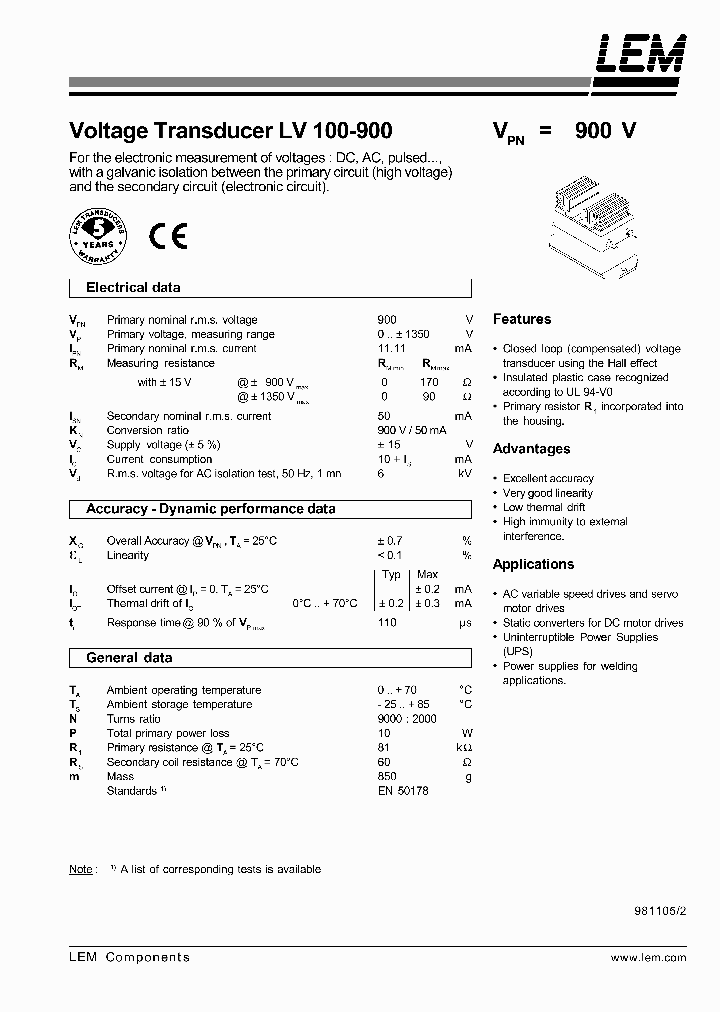 LV100-900_1268534.PDF Datasheet