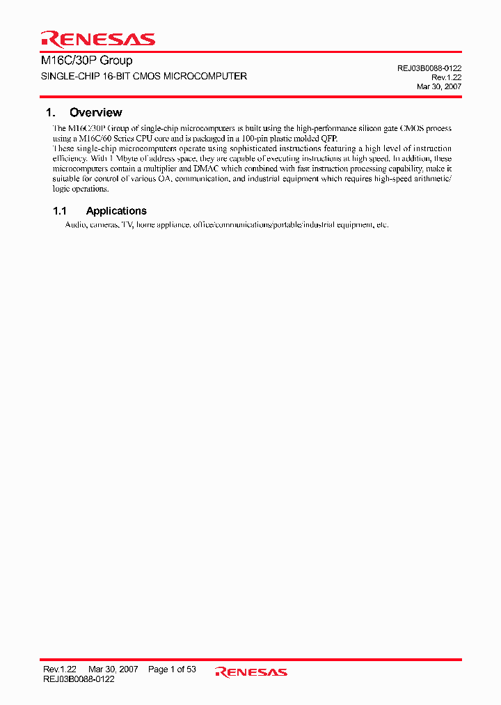 M16C30P_1268955.PDF Datasheet