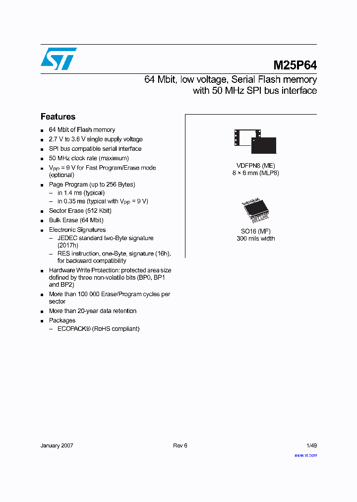 M25P6407_732731.PDF Datasheet