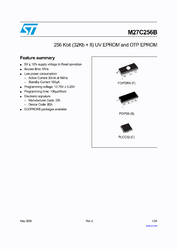 M27C256B06_732761.PDF Datasheet