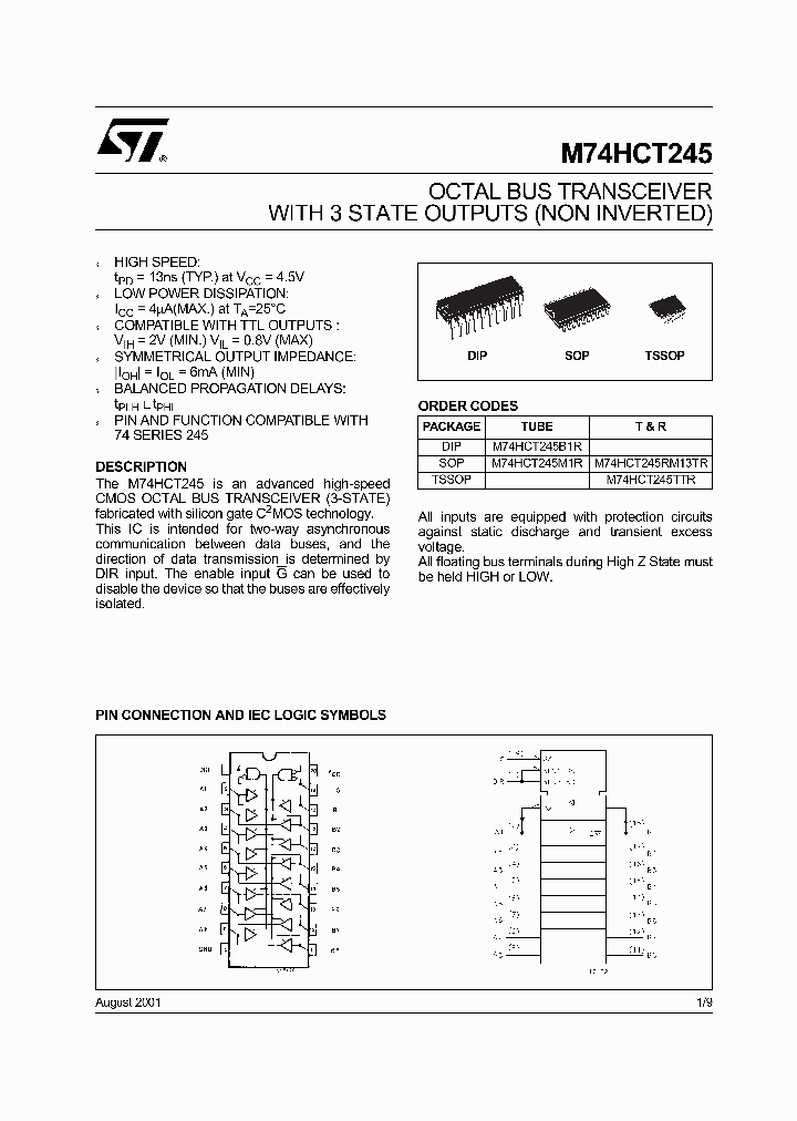 M74HCT245RM13TR_872806.PDF Datasheet
