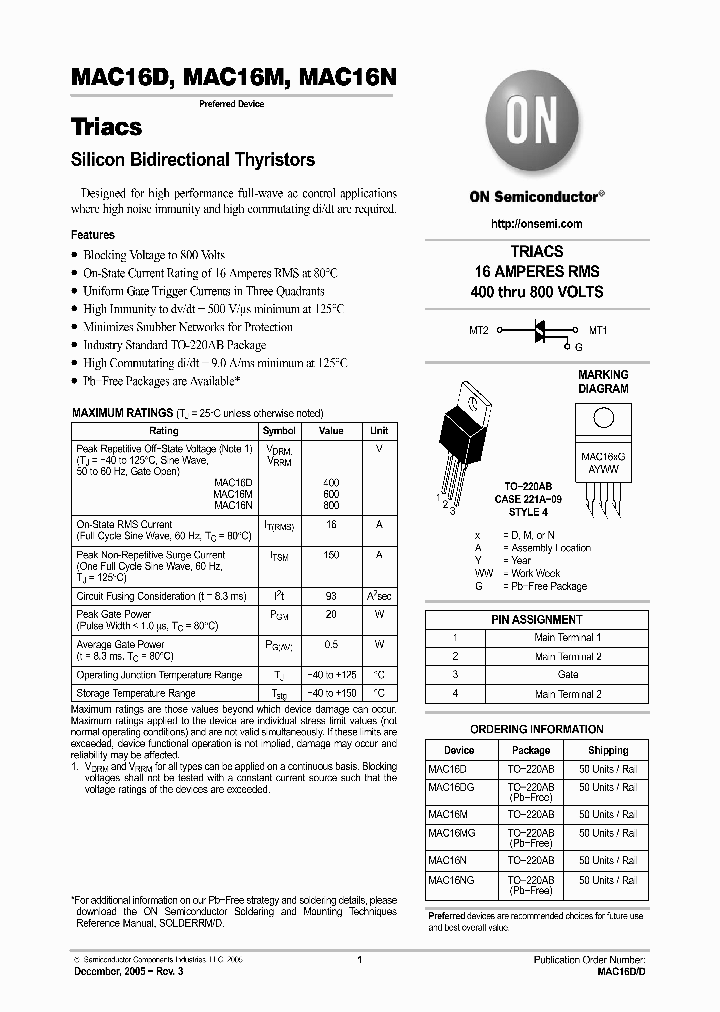 MAC16NG_1271779.PDF Datasheet