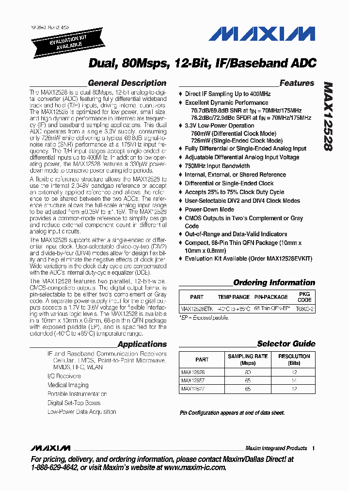 MAX12528ETK_1272287.PDF Datasheet