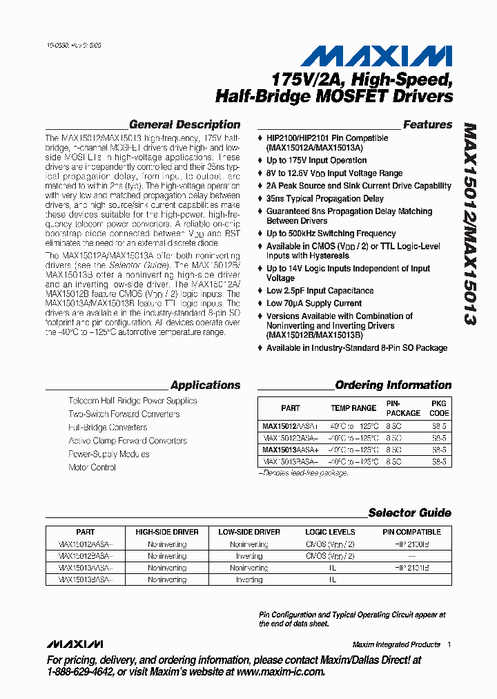 MAX15013AASA_1141780.PDF Datasheet