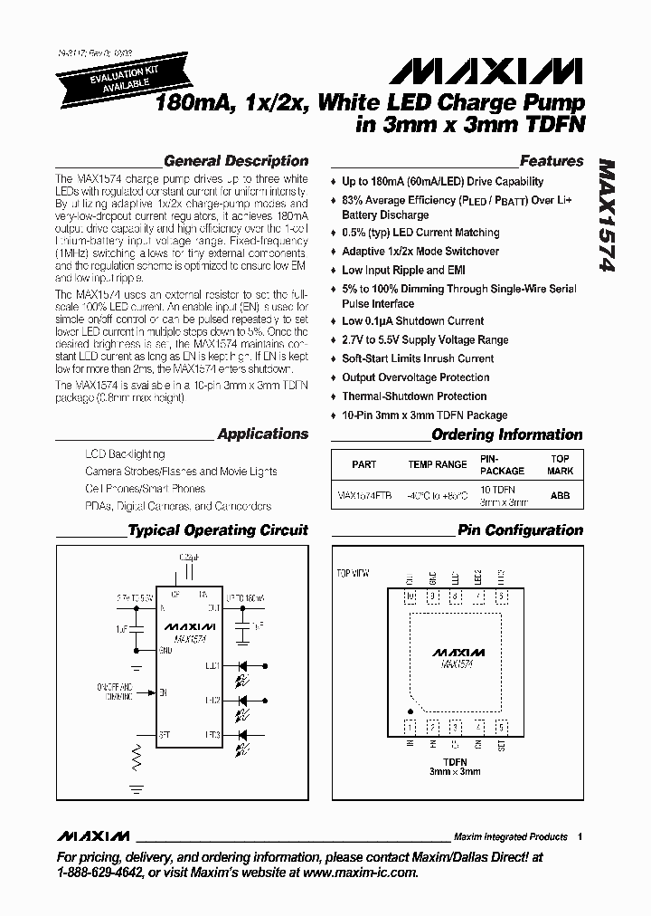 MAX1574ETB_1272435.PDF Datasheet