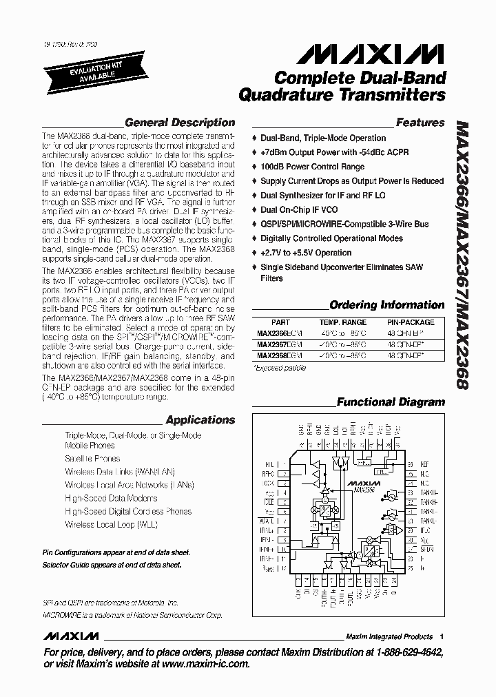 MAX2368EGM_670197.PDF Datasheet