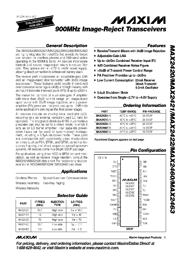 MAX2463EAI_1272817.PDF Datasheet