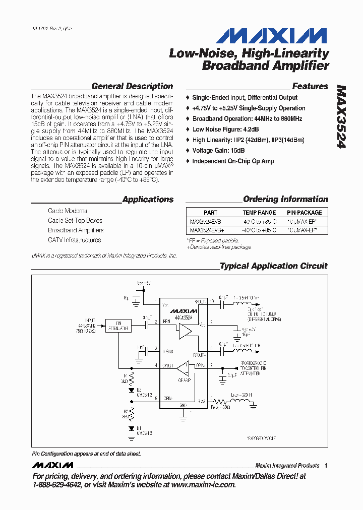 MAX3524EVB_1273055.PDF Datasheet