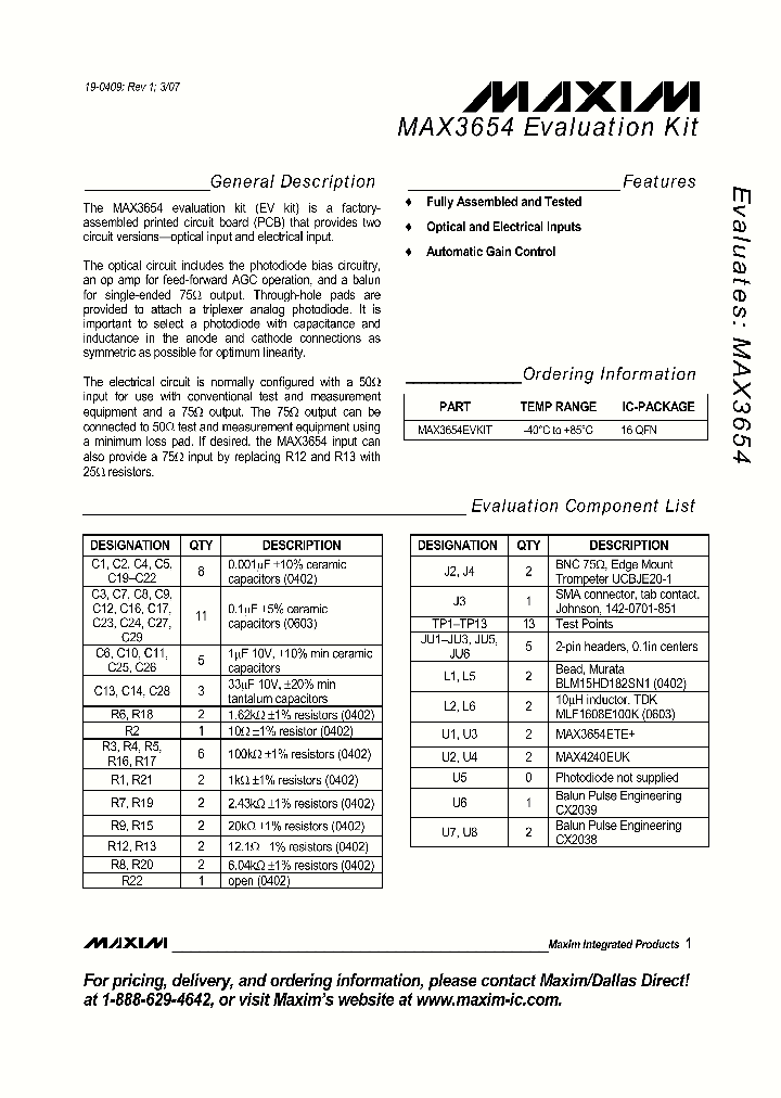 MAX3654EVKIT_1040269.PDF Datasheet
