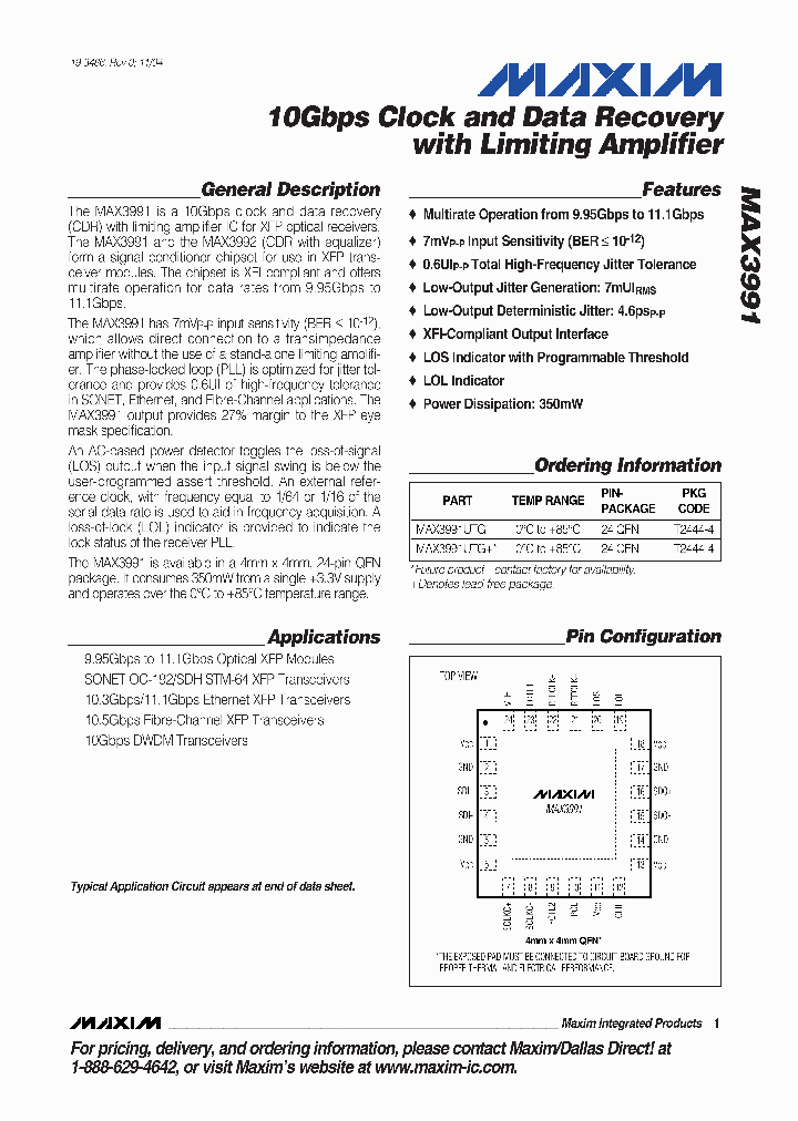 MAX3991_1273163.PDF Datasheet