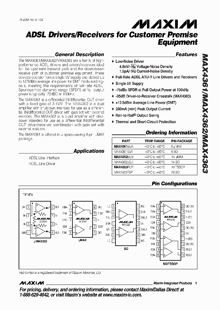 MAX4361EUA_825953.PDF Datasheet
