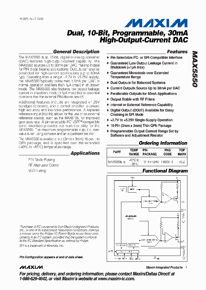 MAX5550ETE_722419.PDF Datasheet