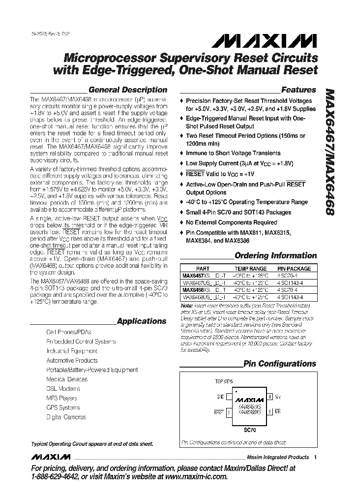 MAX6468US22D3_796180.PDF Datasheet
