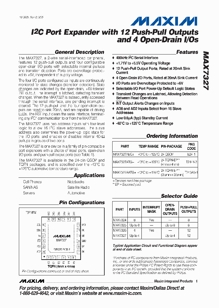 MAX7327ATG_690189.PDF Datasheet