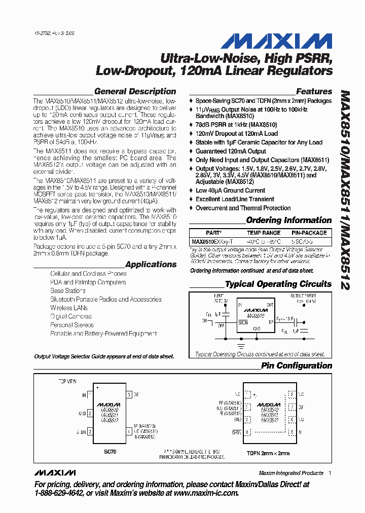 MAX8511_1157396.PDF Datasheet
