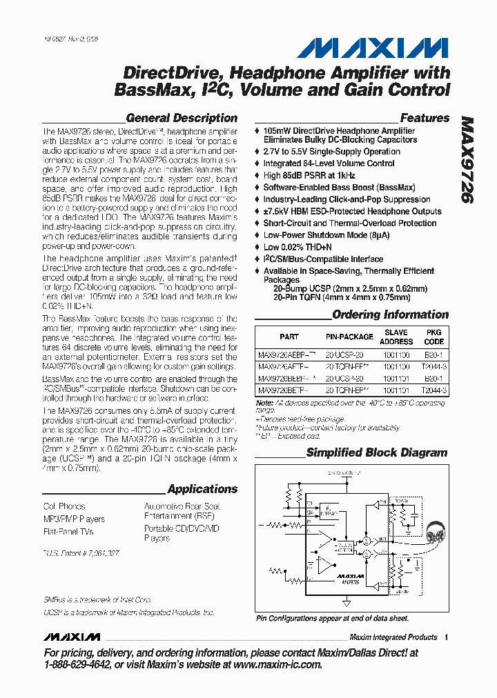 MAX9726AEBPT_685234.PDF Datasheet