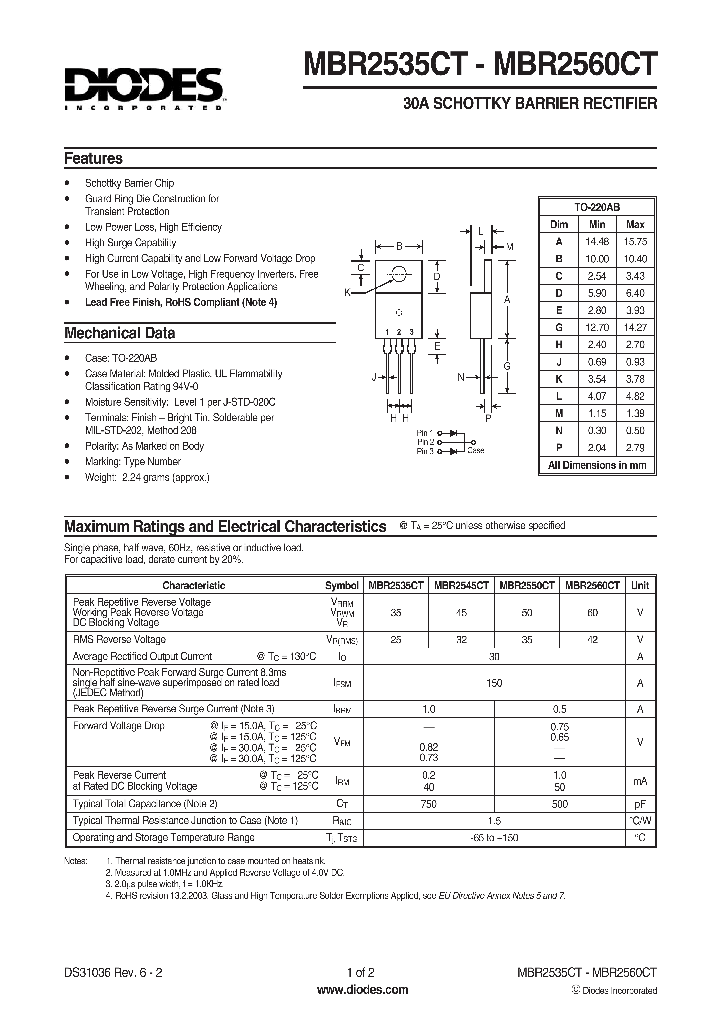MBR2535CT1_724578.PDF Datasheet