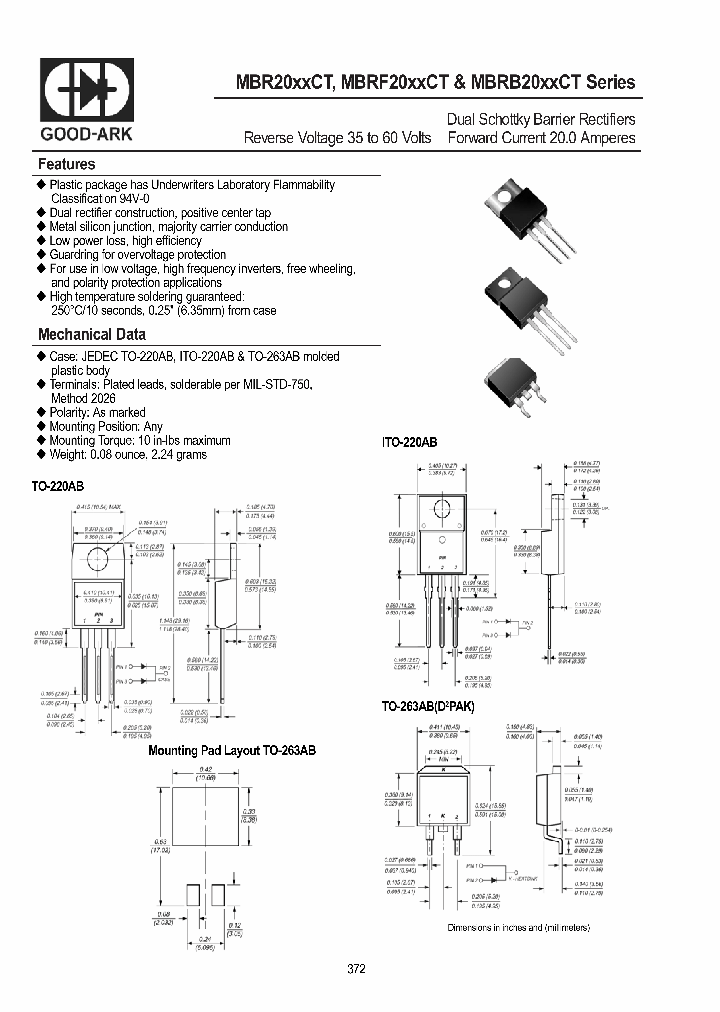 MBR2045CT_611992.PDF Datasheet