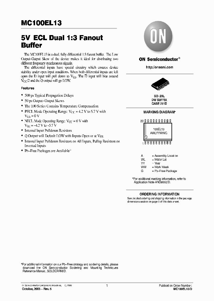 MC100EL13DW_742072.PDF Datasheet