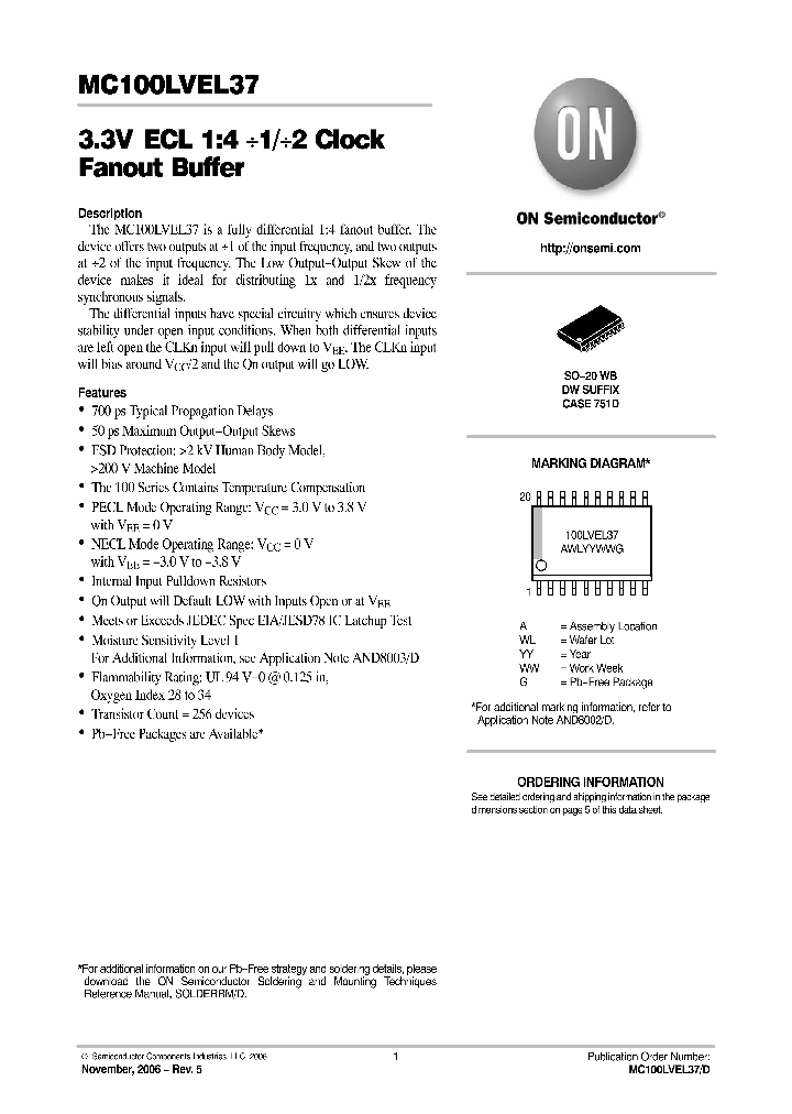 MC100LVEL37DW_753380.PDF Datasheet