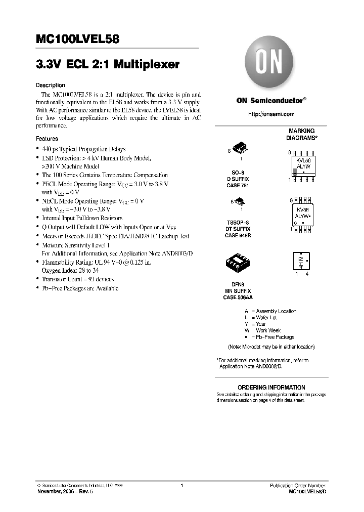 MC100LVEL5806_753393.PDF Datasheet