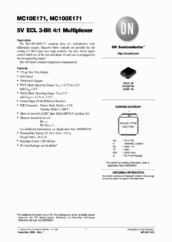 MC100E171FN_741959.PDF Datasheet