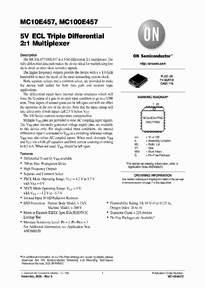 MC10E45706_742240.PDF Datasheet