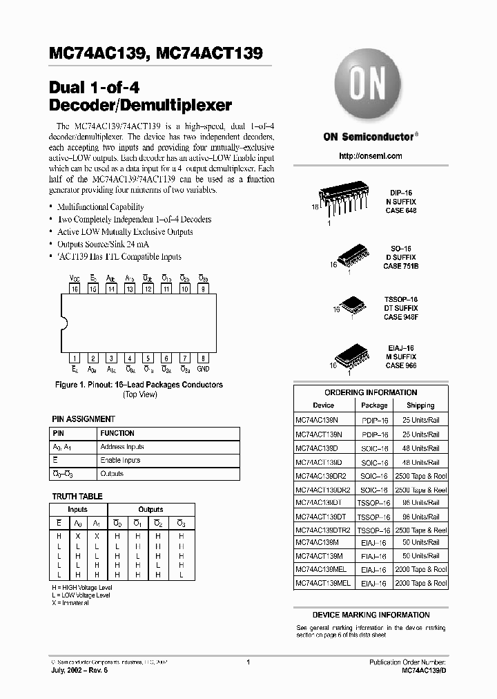 MC74ACT139D_746050.PDF Datasheet