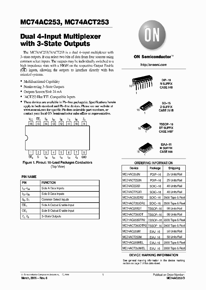 MC74ACT253DR2_1151634.PDF Datasheet