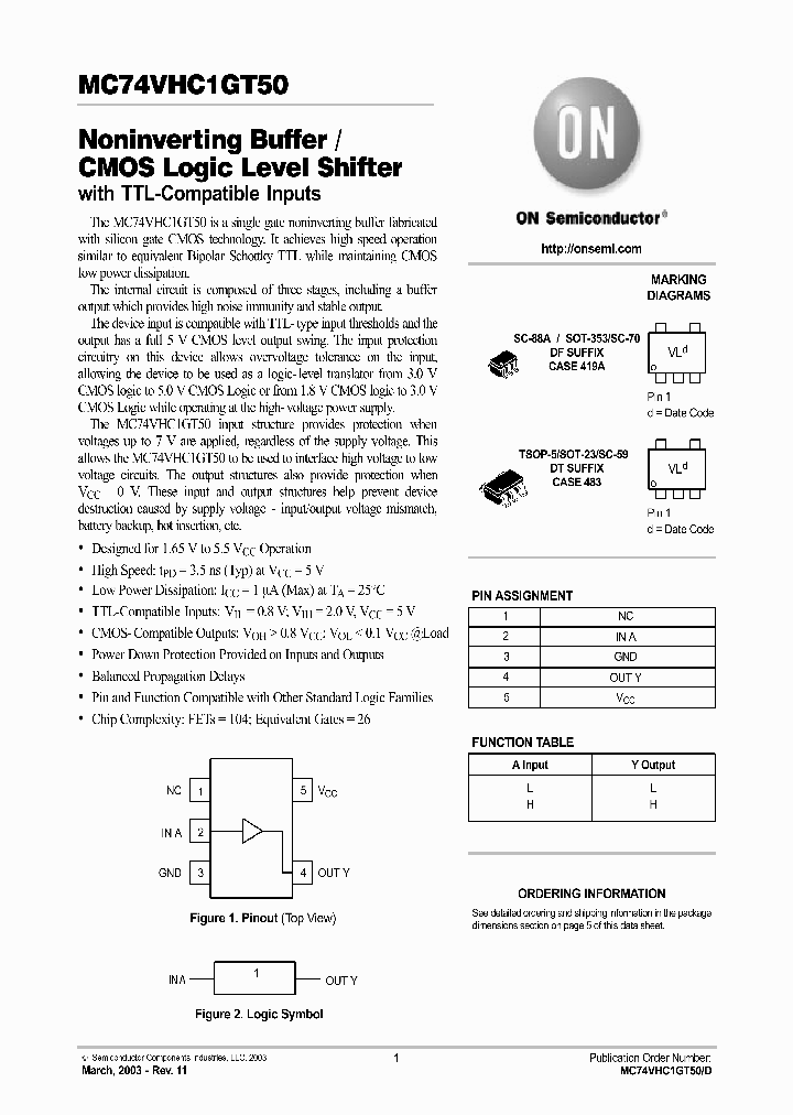 MC74VHC1GT50DFT1_648594.PDF Datasheet