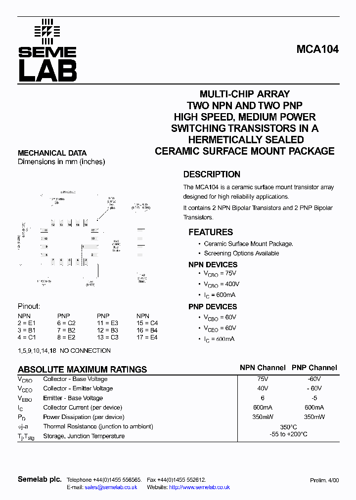 MCA104_1277613.PDF Datasheet